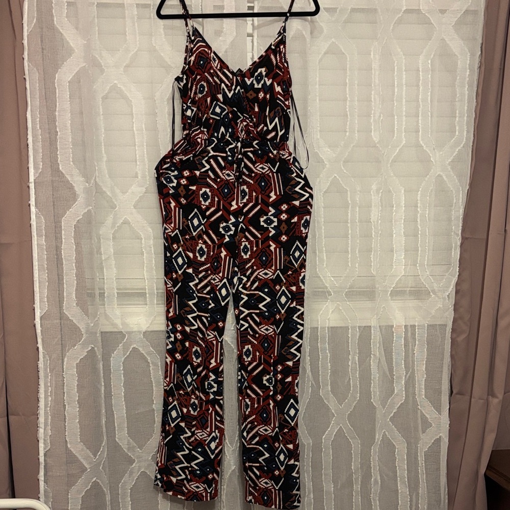 Forever 21 Multicolor Geometric Jumpsuit